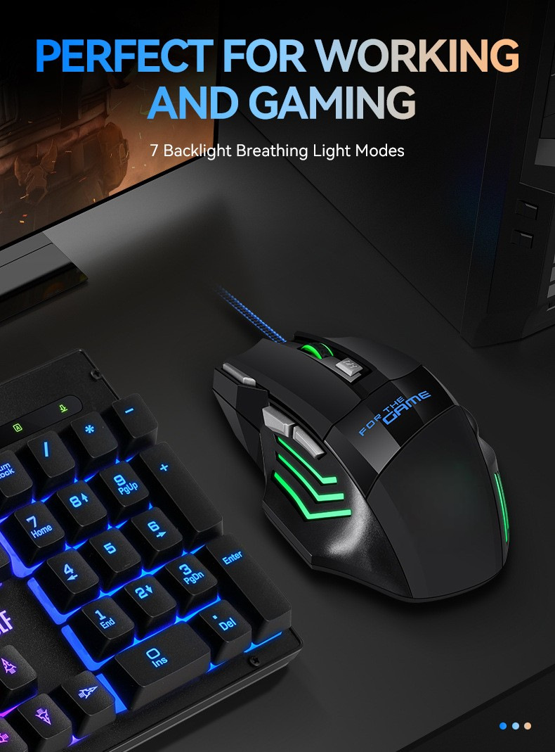 Wired Game Mouse 7-Button Dazzling Breath Light Game Mouse Проводная игровая мышь 7-кнопочная игровая мышь с ослепительной подсветкой