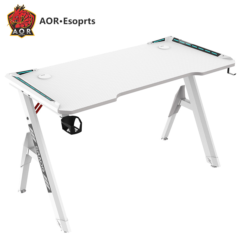 Экологичный интегрированный игровой стол R-образной формы с подсветкой RGB